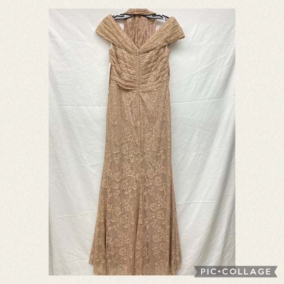 Cameron Blake by MonCheri Off the shoulder front knot gown - Picture 5 of 8